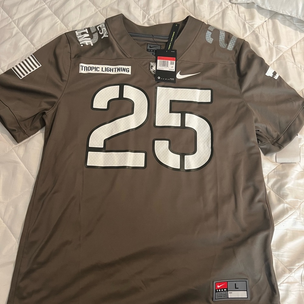 Mens L Nike Army Black Knights USA Infantry Football Jersey CK6204-222 Green